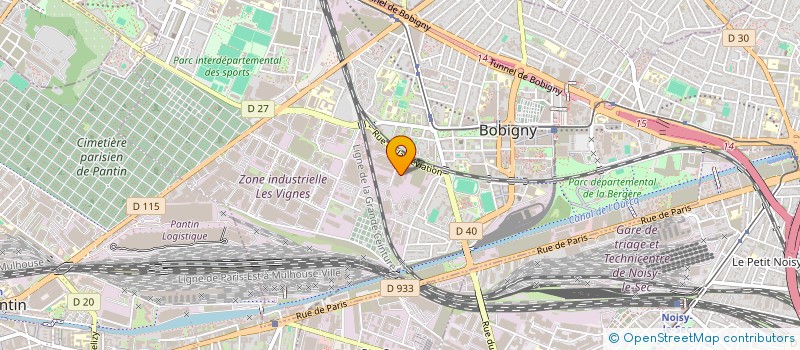 localisation de l'entreprise SCI LUTIN  BOBIGNY