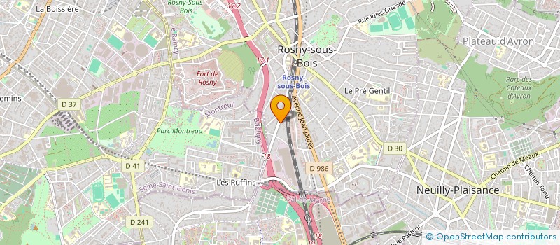 localisation de l'entreprise SCI LUVI à ROSNY-SOUS-BOIS
