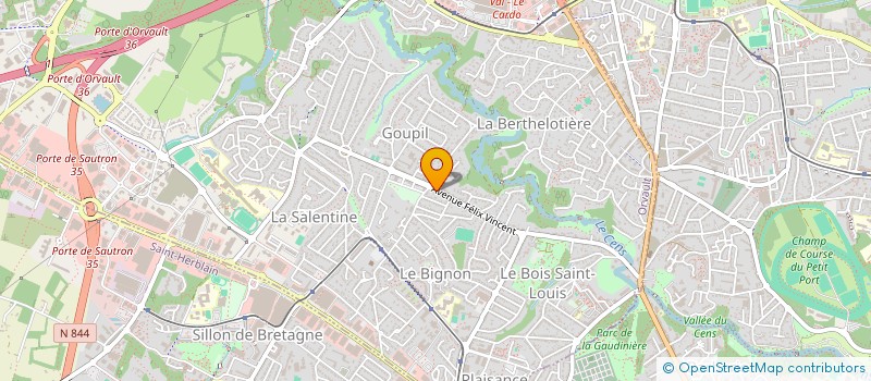 localisation de l'entreprise SCI LUVICA à ORVAULT