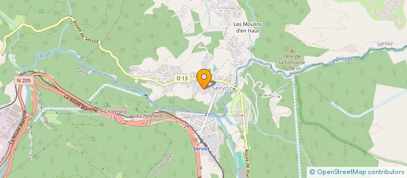 localisation de l'entreprise SCI LV8  SERVOZ