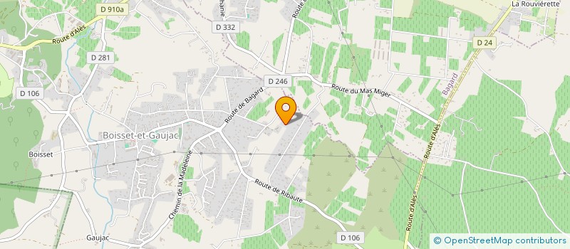 localisation de l'entreprise SCI LVJH  BOISSET-ET-GAUJAC