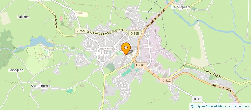 localisation de l'entreprise SCI LVT à MAURIAC