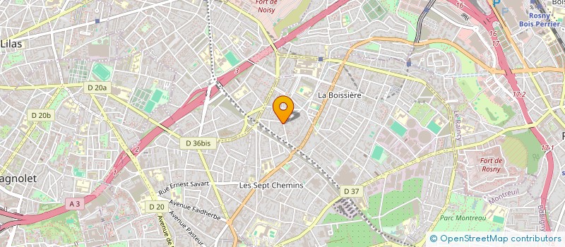 localisation de l'entreprise SCI LXPER à MONTREUIL