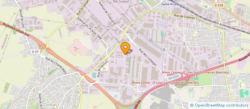 localisation de l'entreprise SCI LYCO à CORBAS