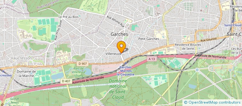 localisation de l'entreprise SCI LYCURGUE à GARCHES