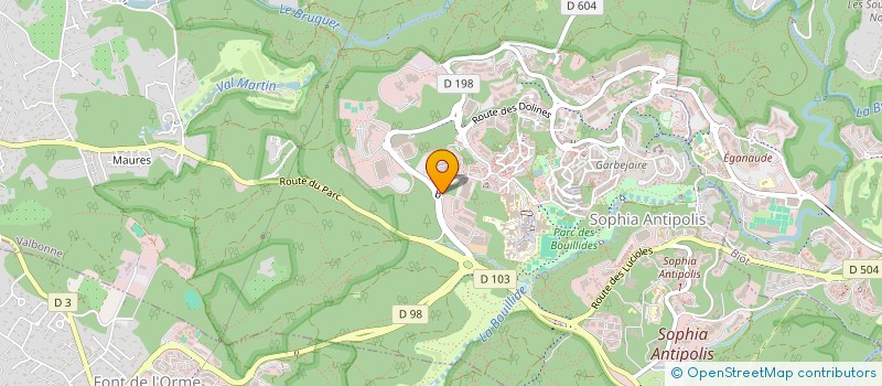 localisation de l'entreprise SCI LYLES  VALBONNE