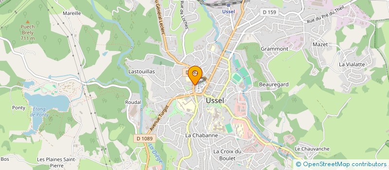 localisation de l'entreprise SCI LYLY à USSEL