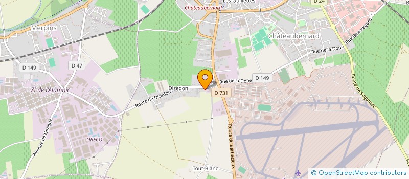 localisation de l'entreprise SCI LYNATA  CHATEAUBERNARD