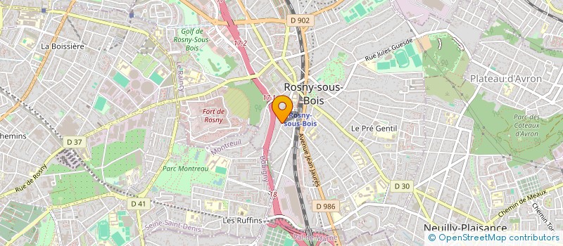 localisation de l'entreprise SCI LYNER à ROSNY-SOUS-BOIS