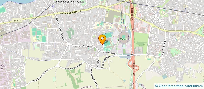 localisation de l'entreprise SCI LYRT  DECINES-CHARPIEU