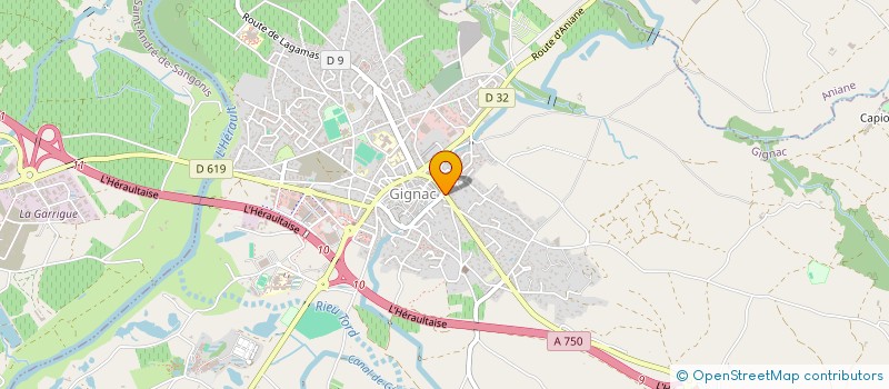 localisation de l'entreprise SCI M 2 B  GIGNAC