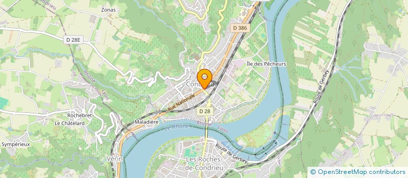 localisation de l'entreprise SCI M A B  CONDRIEU