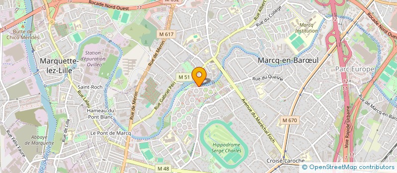 localisation de l'entreprise SCI M.A.B à MARCQ-EN-BARŒUL