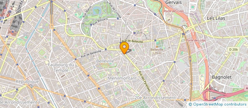 localisation de l'entreprise SCI M.A. BELLEVILLE  PARIS