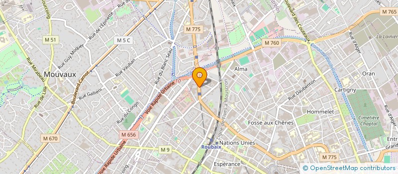 localisation de l'entreprise SCI M.A.D.I  ROUBAIX