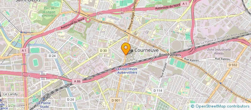 localisation de l'entreprise SCI M.A ET B.D à LA COURNEUVE