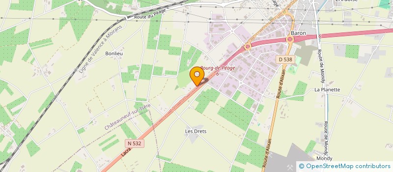 localisation de l'entreprise SCI M.A.G  CHATEAUNEUF-SUR-ISERE