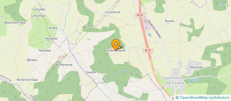 localisation de l'entreprise SCI M B A 035  SAINT ANTOINE DE FICALBA