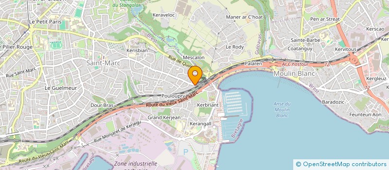 localisation de l'entreprise SCI M.B.A.  BREST