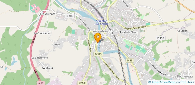 localisation de l'entreprise SCI M.B.M. à ARGENTON-SUR-CREUSE