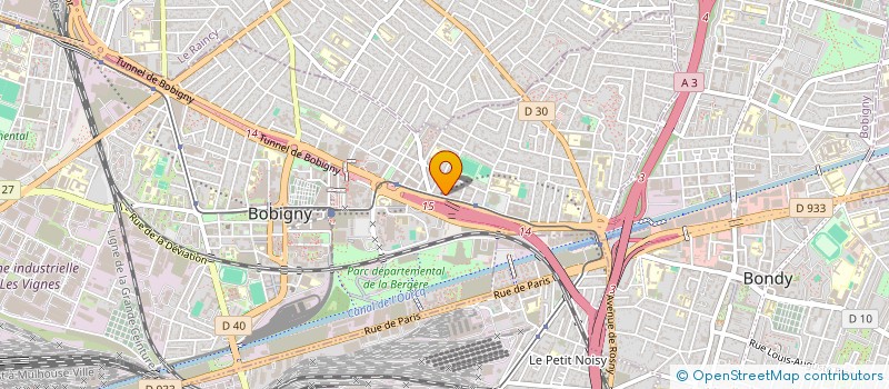 localisation de l'entreprise SCI M.B.M.  BOBIGNY