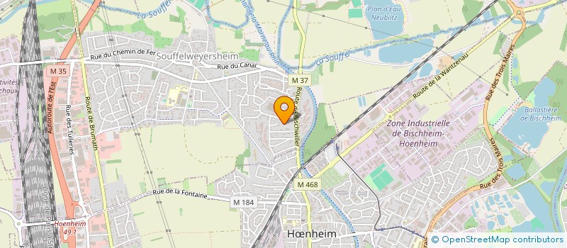 localisation de l'entreprise SCI M.C.A.  SOUFFELWEYERSHEIM