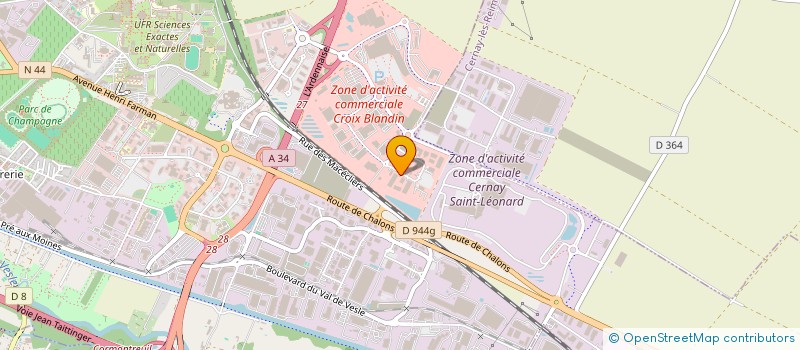 localisation de l'entreprise SCI M C A  REIMS