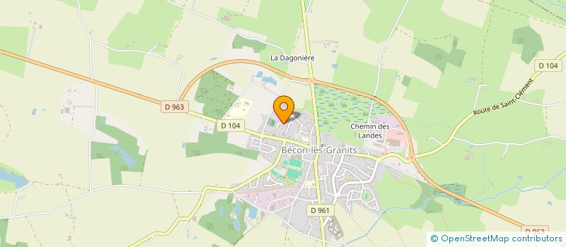 localisation de l'entreprise SCI M&C INVEST à BECON-LES-GRANITS