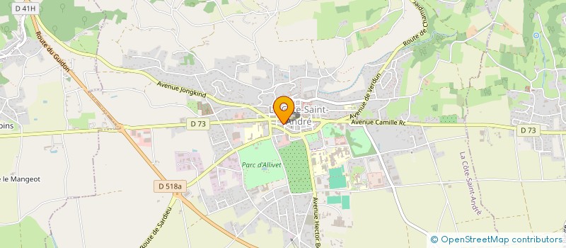 localisation de l'entreprise SCI M.C JEANBLANC  LA COTE-SAINT-ANDRE