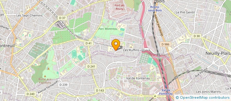 localisation de l'entreprise SCI M C L  MONTREUIL