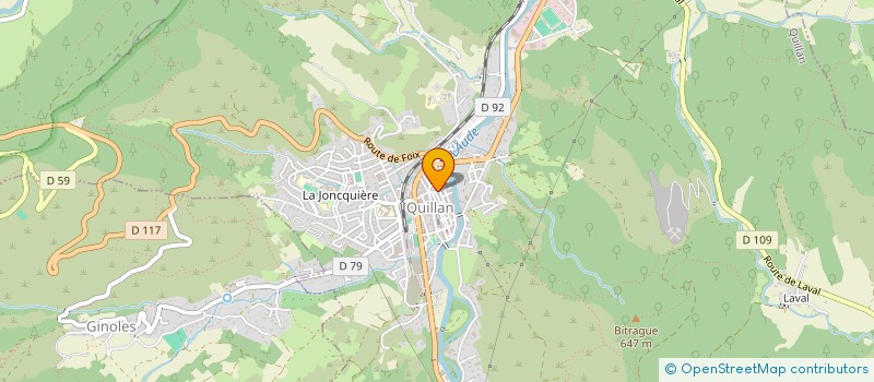 localisation de l'entreprise SCI M.D. à QUILLAN