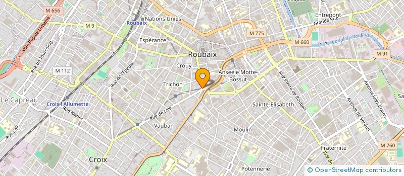 localisation de l'entreprise SCI M.D.B  ROUBAIX