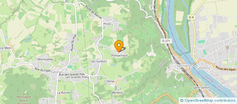 localisation de l'entreprise SCI M.D.M. BELLEVEGUE  PEAUGRES