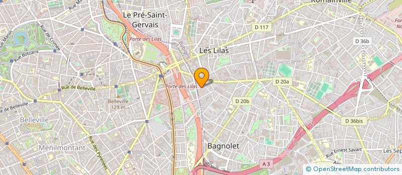 localisation de l'entreprise SCI M.E.Y. FINANCE  LES LILAS