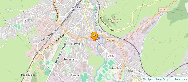 localisation de l'entreprise SCI M. ET C. LADOUX à AURILLAC