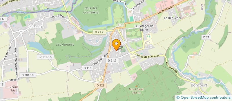 localisation de l'entreprise SCI M.F. à ANET