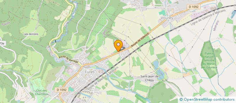 localisation de l'entreprise SCI M.F.  TULLINS