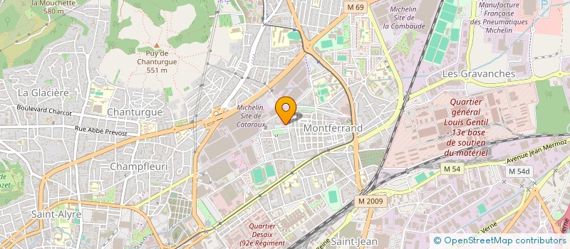 localisation de l'entreprise SCI M.G.  CLERMONT-FERRAND