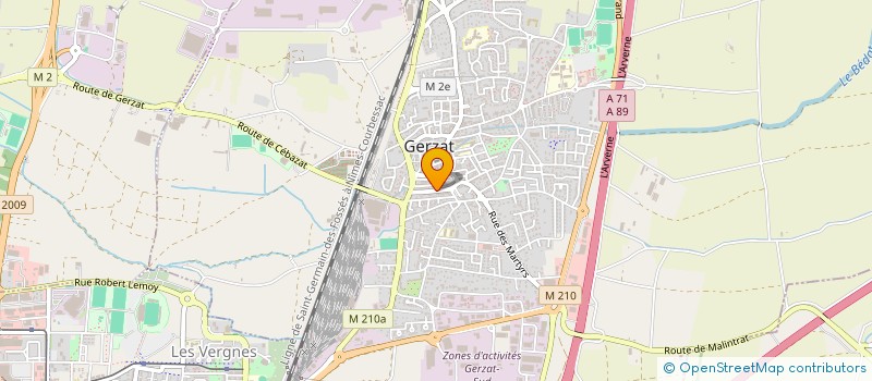 localisation de l'entreprise SCI M.G.  GERZAT