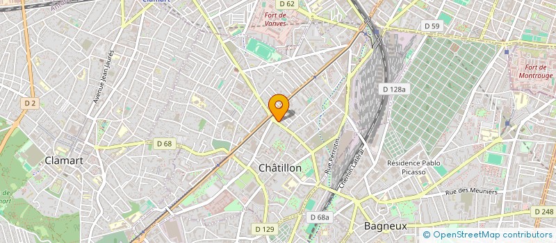 localisation de l'entreprise SCI M.G.C.  CHATILLON