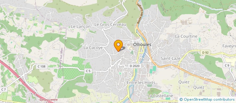 localisation de l'entreprise SCI M.G.H.  OLLIOULES