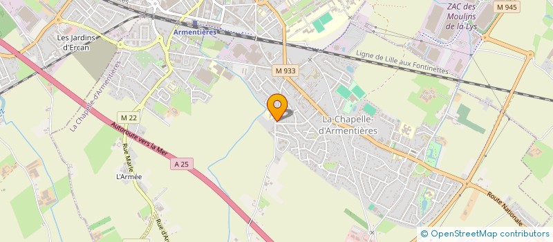 localisation de l'entreprise SCI M G I  LA CHAPELLE-D'ARMENTIERES