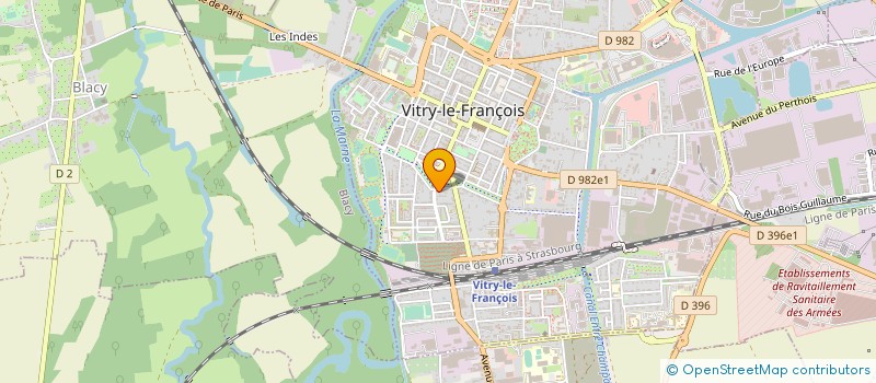 localisation de l'entreprise SCI M.G. INVEST à VITRY-LE-FRANCOIS