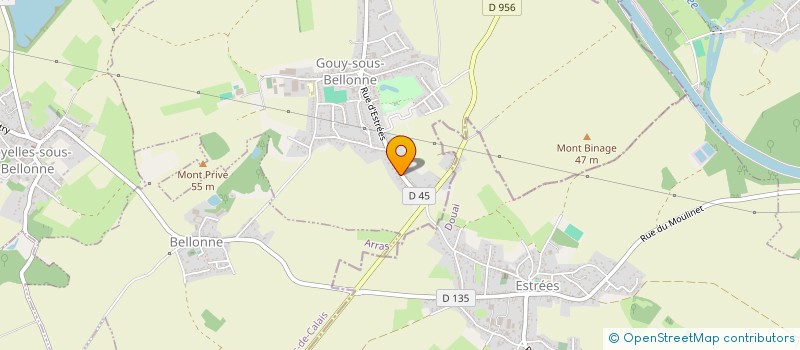 localisation de l'entreprise SCI M.G.M  GOUY-SOUS-BELLONNE