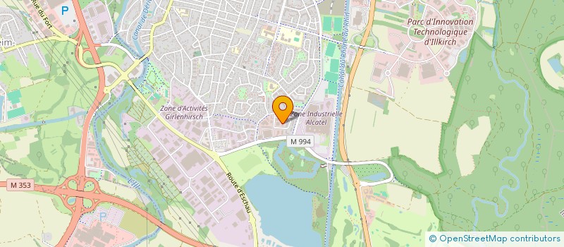 localisation de l'entreprise SCI M.G.S.  ILLKIRCH-GRAFFENSTADEN