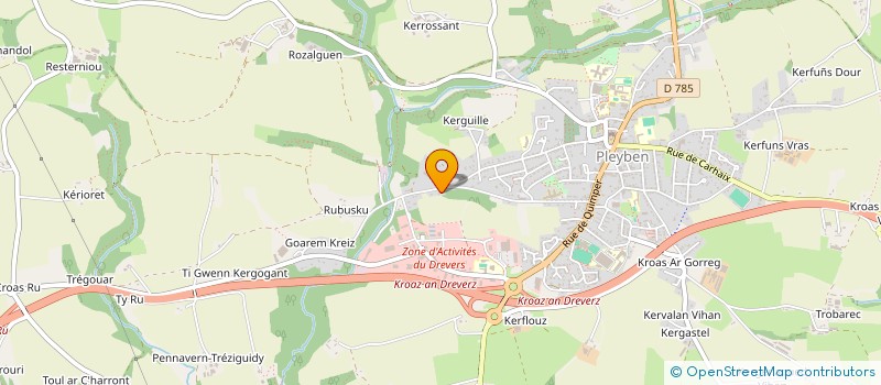 localisation de l'entreprise SCI M.G. SAINT EVARZEC  PLEYBEN