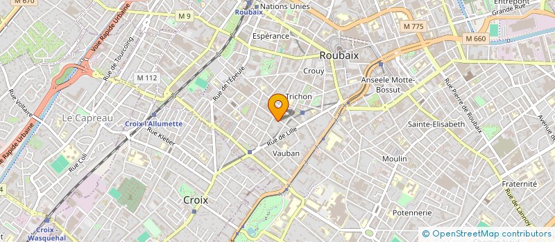 localisation de l'entreprise SCI M-H IMMO  ROUBAIX