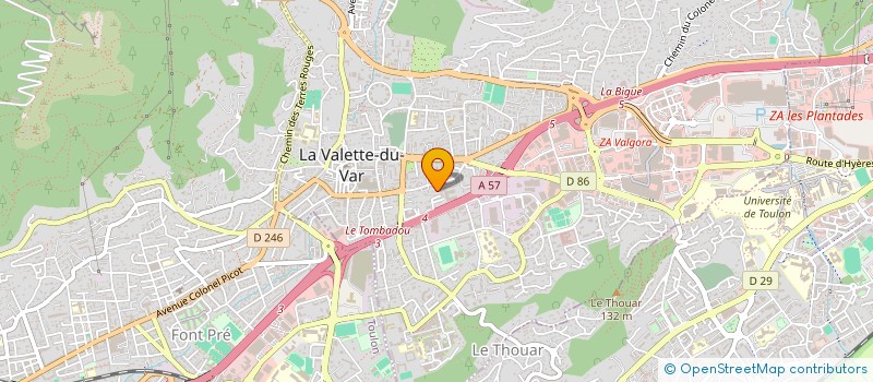 localisation de l'entreprise SCI M J à LA VALETTE DU VAR