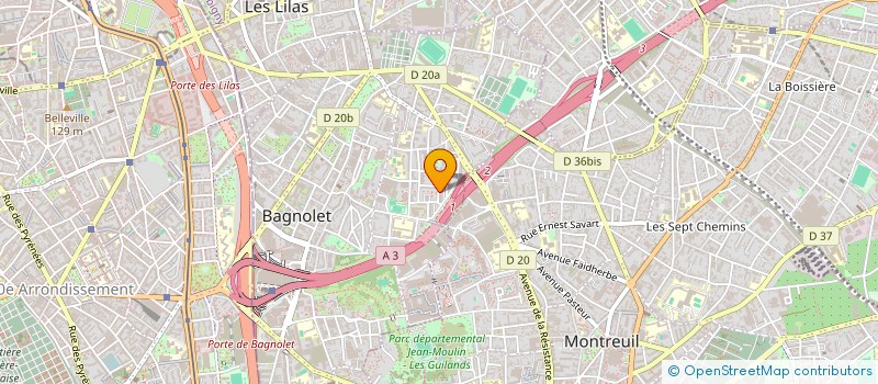 localisation de l'entreprise SCI M.J à BAGNOLET