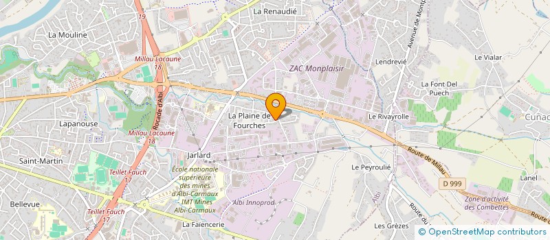 localisation de l'entreprise SCI M.J. à ALBI